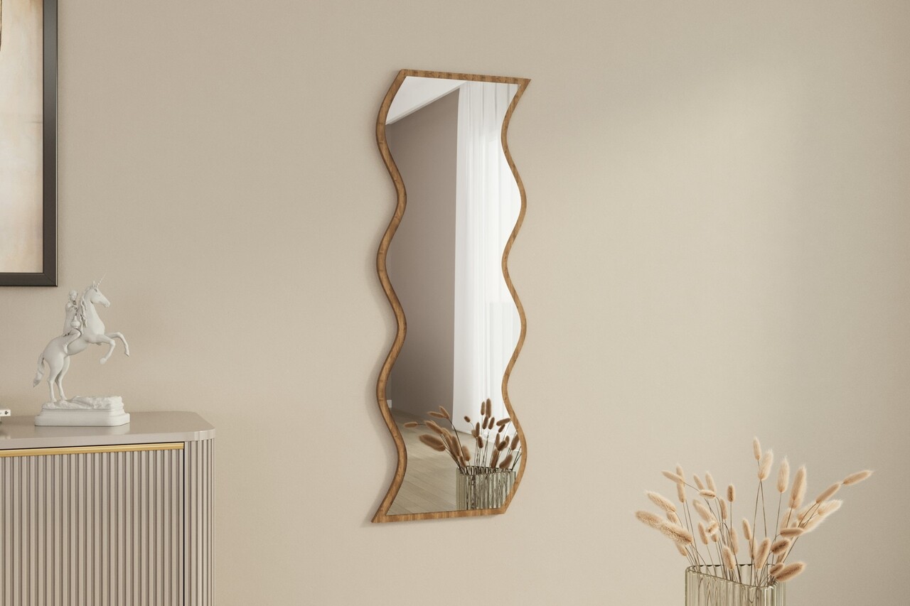 Oglinda decorativa, Hanah Home, Safi, 40x120x2.2 cm, Alb/Maro - imagine 7